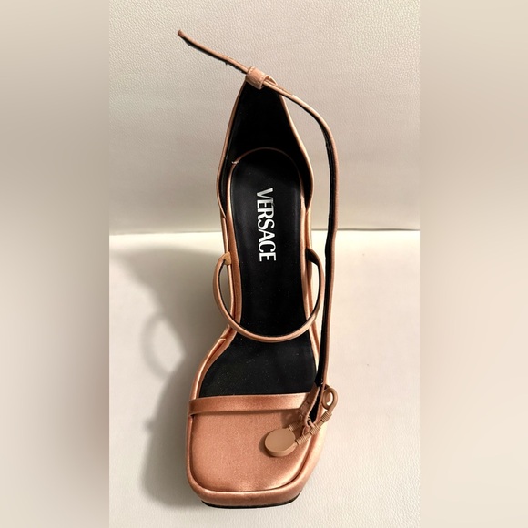 Versace Satin Cloth Platforms- Rose Gold (Size 37 1/2) - Picture 2 of 4